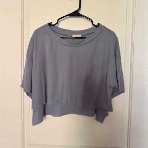 Altar'd State Gray Boxy Crop T-Shirt